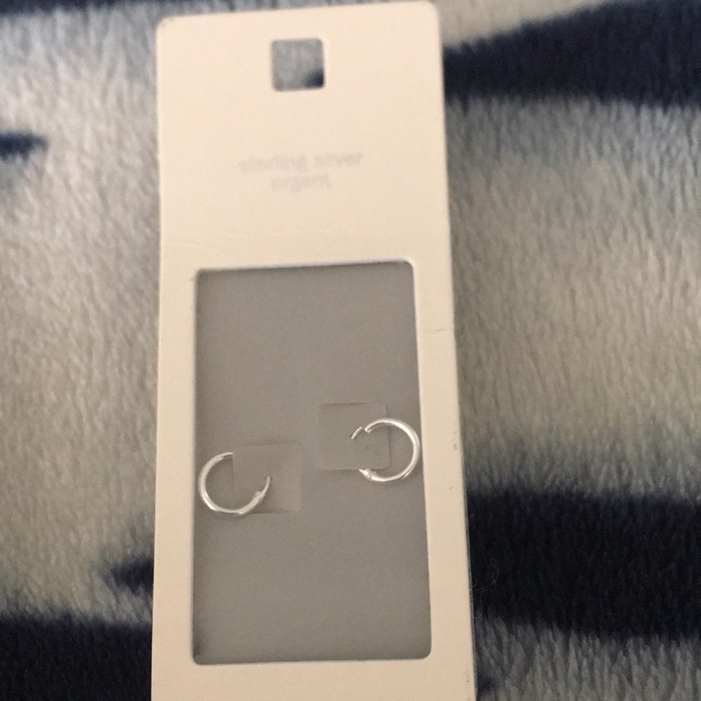 Sterling silver small hoop earring